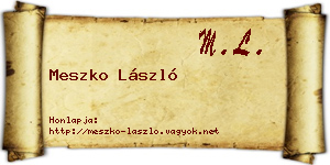 Meszko László névjegykártya