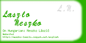 laszlo meszko business card